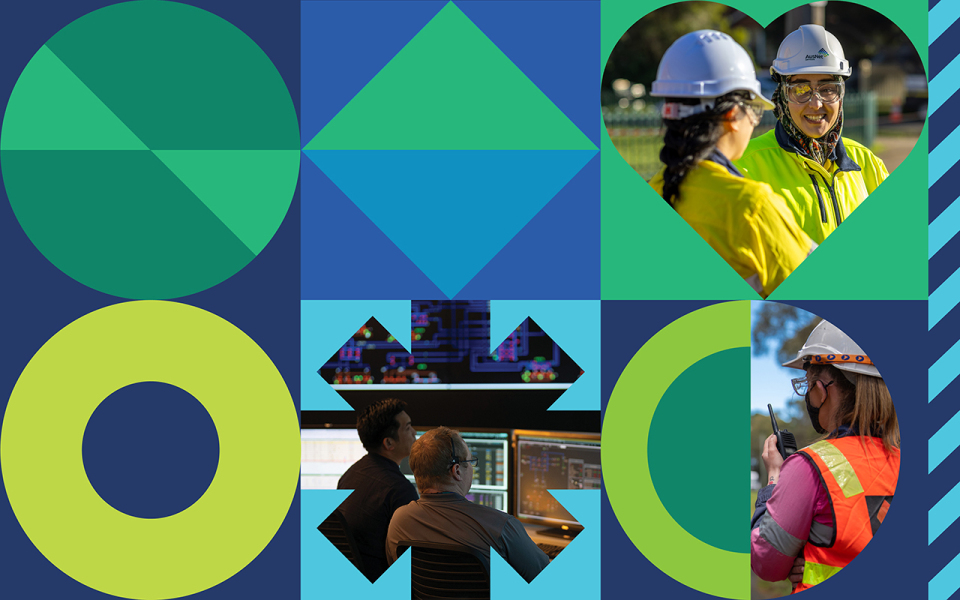 Various symbols and people working in different roles